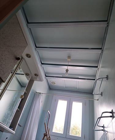 Faux plafond autoportrait, spot LED-EM RENOV-Saint Georges sur Loire