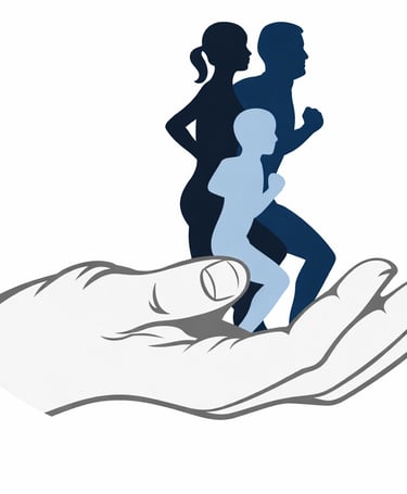 Illustrazione di percorsi fisioterapici personalizzati per adulti e bambini a Terni