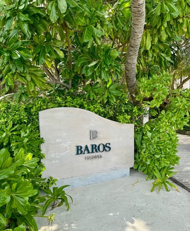 Baros Maldives sign
