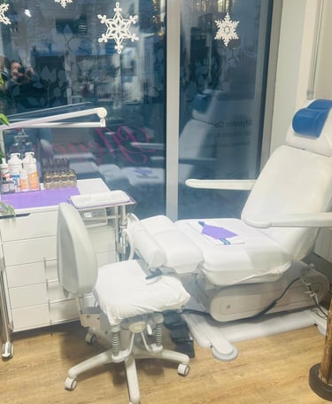 a chair with a chair in front of a window