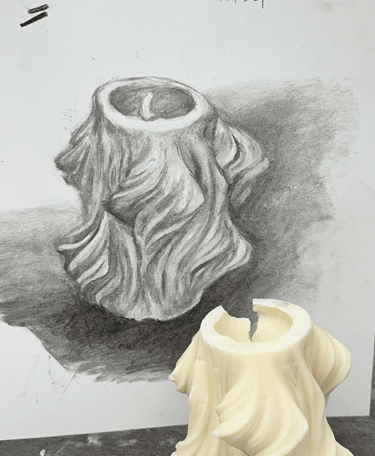 Candle, Charcoal, 2024
