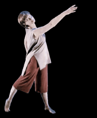 Anna Arnold doing an arabesque