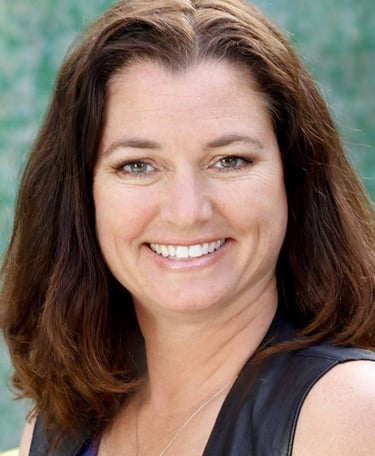 a woman with a black top and a black top