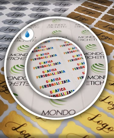 Esempio di etichette adesive chiudipacco personalizzato con logo