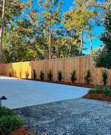 backyard fence installation