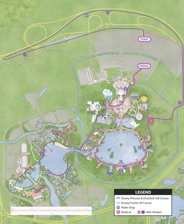 2015 runDisney Princess 5K Course Map