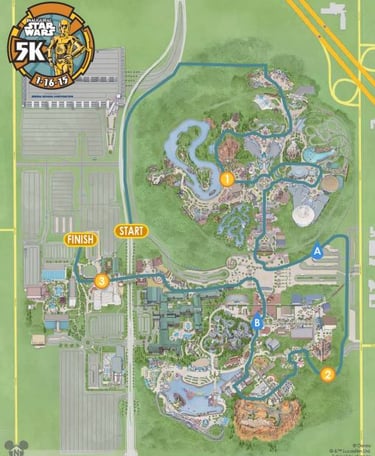 2015 runDisney Star Wars 5K Course Map