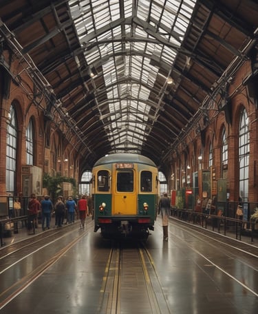 A train arriving or leaving the station depicting a life transition.