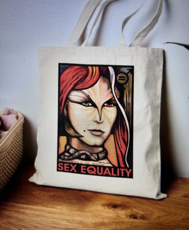 Empowering Sex Equality Tote Bag - Eco-Friendly Cotton Canvas