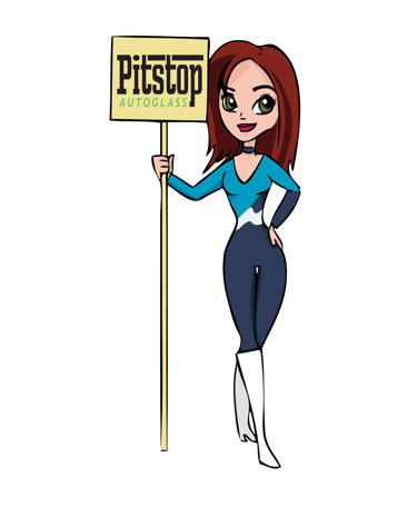 mendy windshield is the Pitstop Autoglass mascot