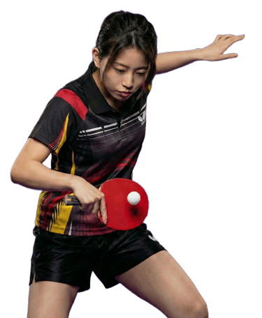 Woman playing table tennis for fitness