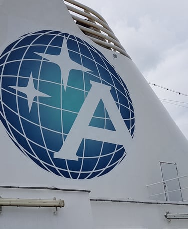 “Installation of exterior ship branding and Azamara Club Cruises logo graphics on cruise vessel