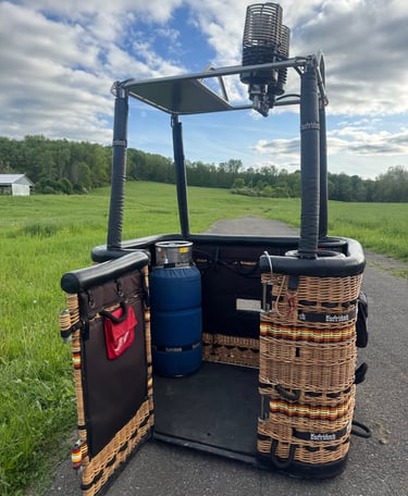 Hot air balloon ride over Watkins Glen, NY