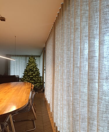 Rideau sur mesure pour salon particulier