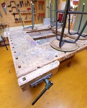 Werkbank in Kinderwerkstatt