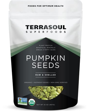 a bag of pumpkin seeds and pumpkin seeds