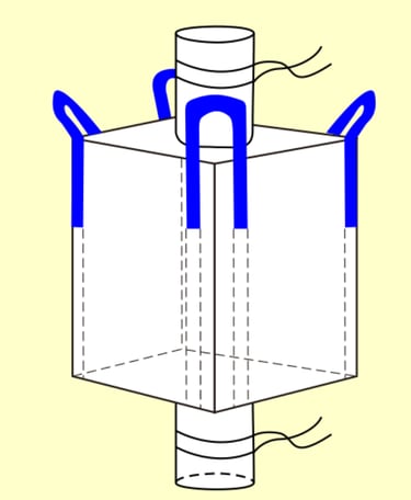 Flexible bulk container for agriculture products