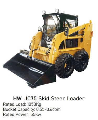 Brand New HW-JC75 Skid Steer Loader - Rated Load: 1050Kg image