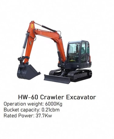 Brand New 6000kg HW-60 Crawler Excavator image