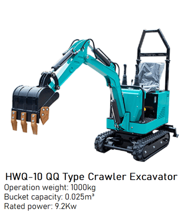 Brand New 1000kg HWQ-10 QQ Type Crawler Excavator image