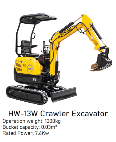 Brand New 1000kg HW-13W Crawler Excavator image
