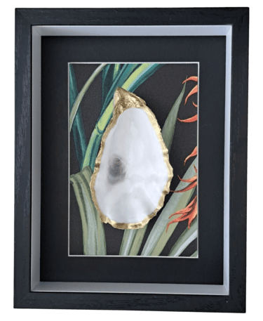 oester schilderij met bloemen 