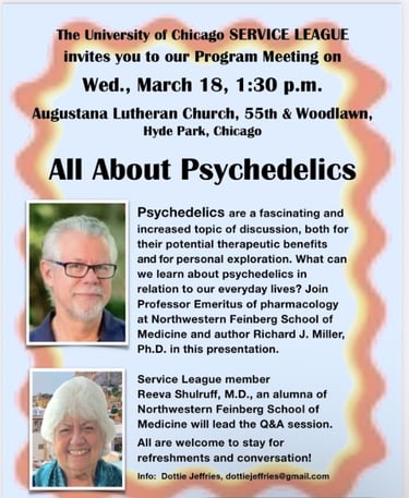 Flyer for March 2026 Program Meeting: All About Psychedelics