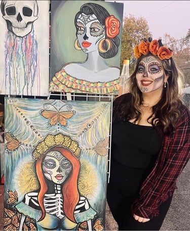 Macy Dofash at Sloss Furnaces for Dia de los Muertos