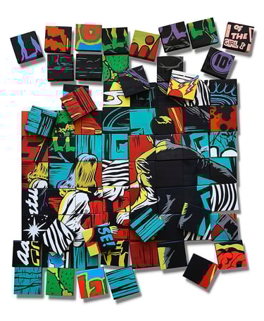 WOODY'S ACRYLIQUE SUR BOIS 110X90 cm