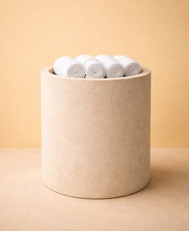 Bote de toallas en fibra de vidrio