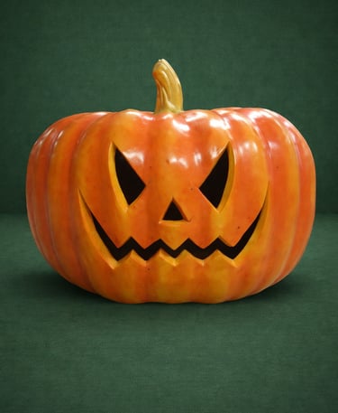 Calabaza decorativa en fibra de vidrio 