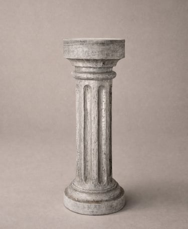 Columna gris decoración en fibra de vidrio 