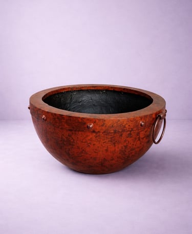 Maceta anillada en fibra de vidrio 