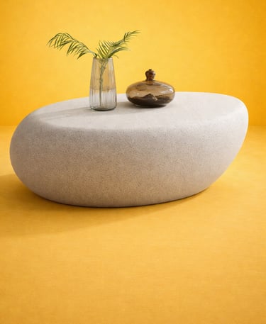 Mesa tipo roca en fibra de vidrio 