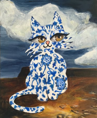How a cat painting Chinoise