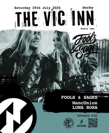 Gig poster for The Indie Night showcasing multiple indie bands performing live at an independent ven