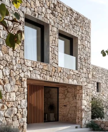 taş ev ve kültür taşı dış duvar uygulama örneği