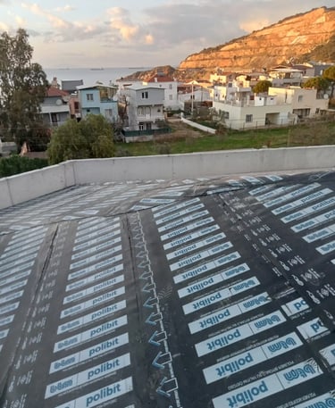 ayvalik cunda cati tamir oteller bölgesinde yaptigimiz cati izolasyonu