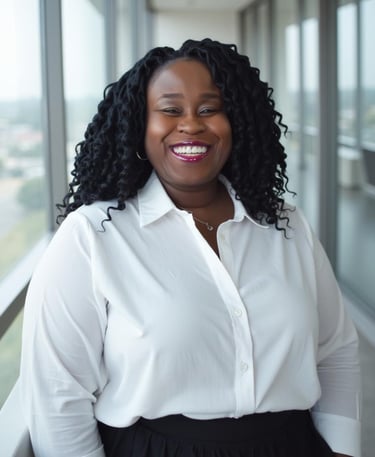 Coach SophiaTheDigitalPro a black woman with curly hair and a white shirt