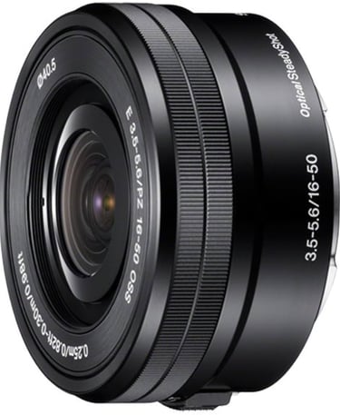 a Sony SELP1650 lens