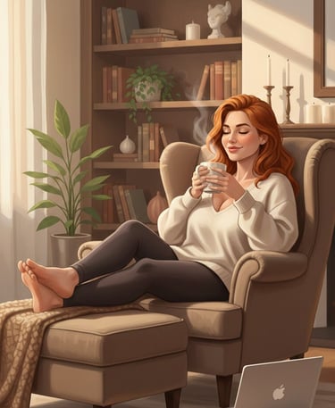 onlyfans milf relaxing in her chair