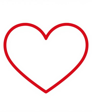 A redheart icon outline isolated on awhite background, representing love and favorites.