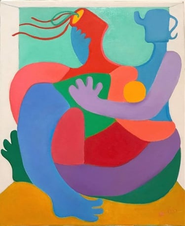 Le Couple, 2013 Oil on canvas ©Qiulin Zhang
