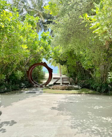 Ozen Life Maadhoo Maldives welcome sign
