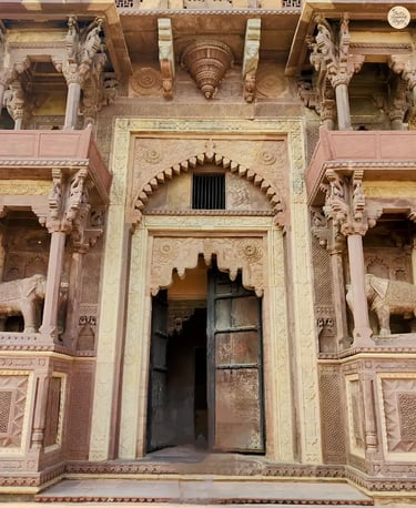 Majestic West Gate of Jahangir Mahal, Orchha.