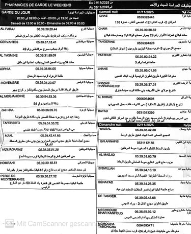 pharmacie de garde tanger