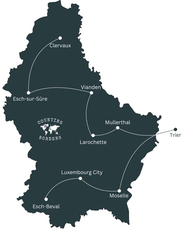 One week travel route Luxembourg