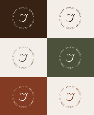 Logo circulaire pour Iconique, boutique d'ameublement de luxe à La Baule