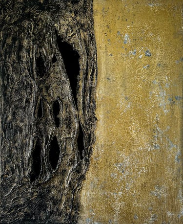 Abstract mixed media painting. Ink artwork. Laurence Moracchini Ditchling