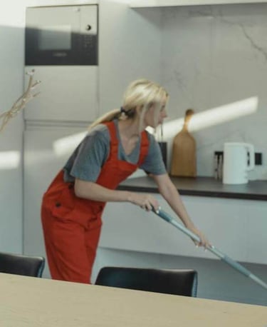 clean kitchen after housekeeping service